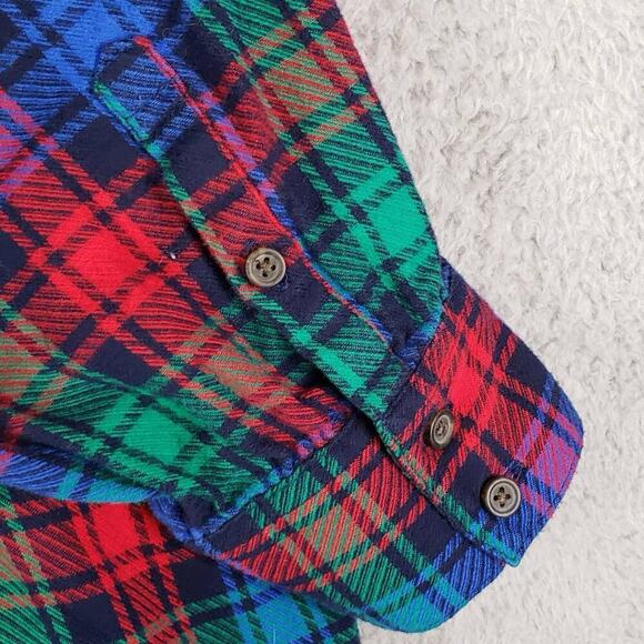 Lands End Shirt Long Sleeve Women’s Plus Size 3X Plaid Multicolor Button Up - Picture 6 of 10